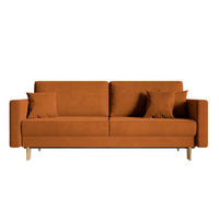 SCHLAFSOFA Valico Kupferbraun hydrophober Samt - Goldfarben/Kupferfarben, Textil/Metall (230/90/97cm) - Selsey