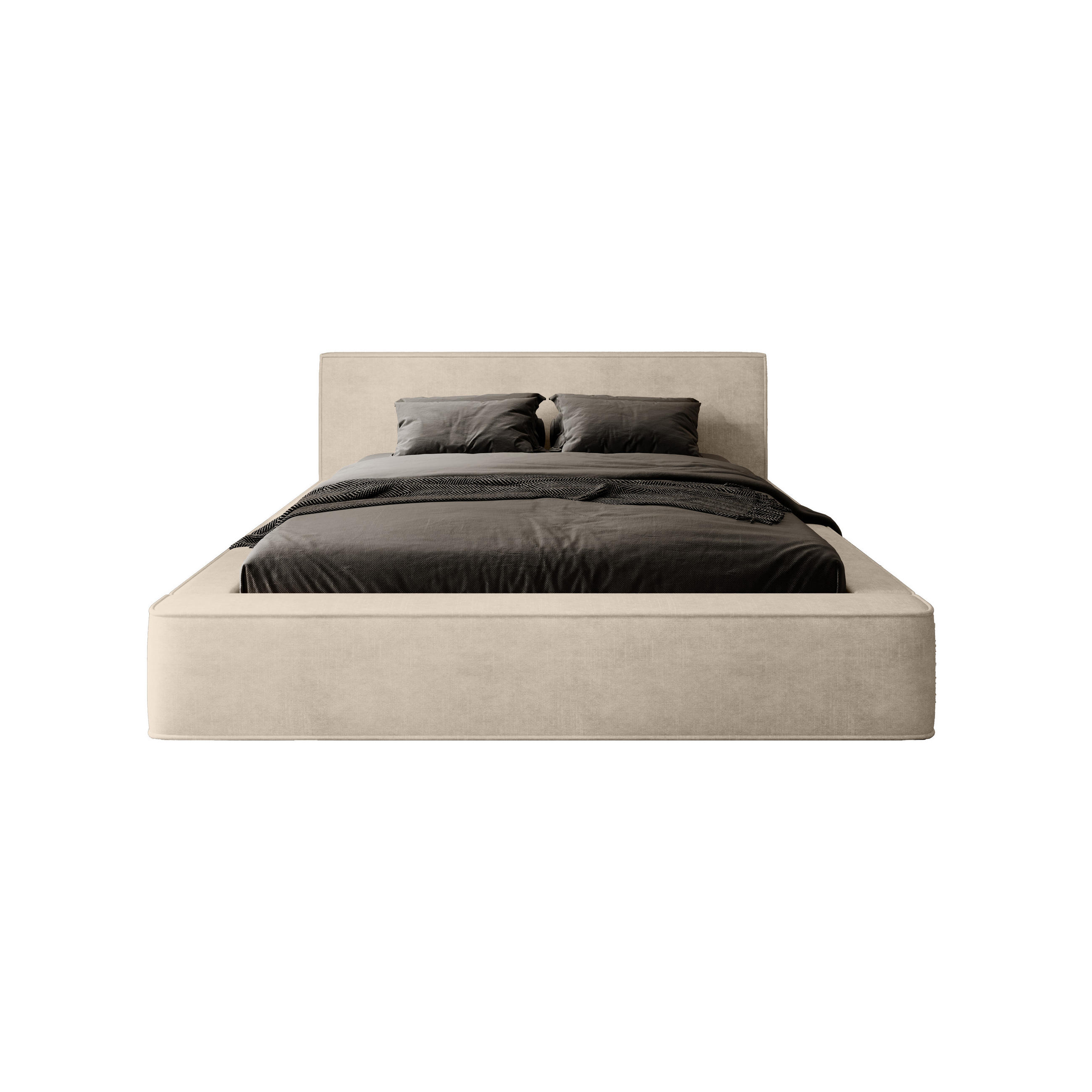 POLSTERBETT MUMMO 140x200 cm, Creme - Creme, Textil (200/140cm) - Fedve