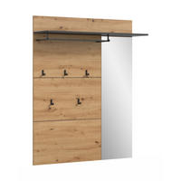 GARDEROBENPANEEL INKL. SPIEGEL Canu Artisan 120/29/147 cm - Grau, Holzwerkstoff (120/147/29cm) - Xonox