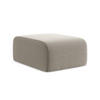 POUF Samt Stoff Grau - Taupe/Schwarz, Holzwerkstoff/Kunststoff (72/42/94cm) - Makamii
