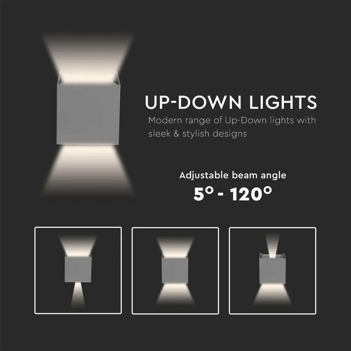 LED WANDLEUCHTE Grau Aluminium - Grau, Metall (10/10/10cm)