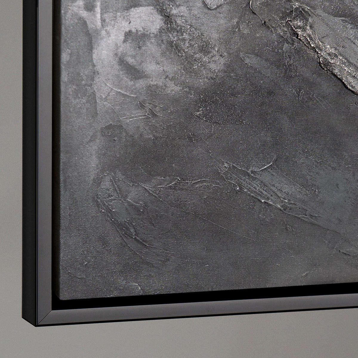 GEMÄLDE Erinnerung der Felsen Schattenfugenrahmen Schwarz 140x100 cm - Schwarz, Holz (140/100cm) - YS-art gallery