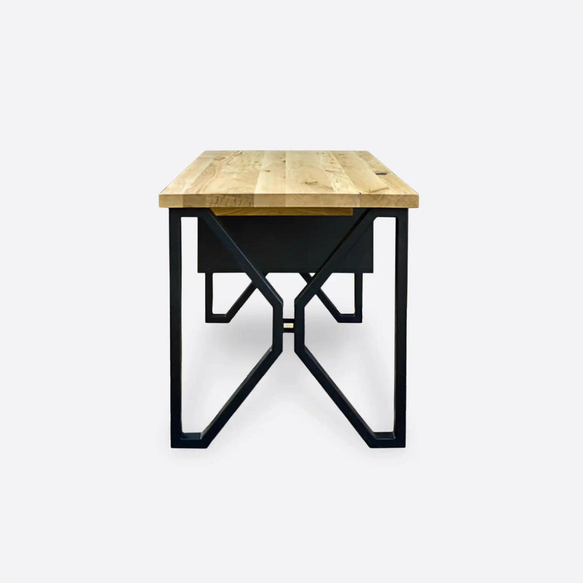 SCHREIBTISCH auf Metallbeinen fürs Büro GORAN - Eichefarben, Holz (70/150/75cm) - Rawood Furniture