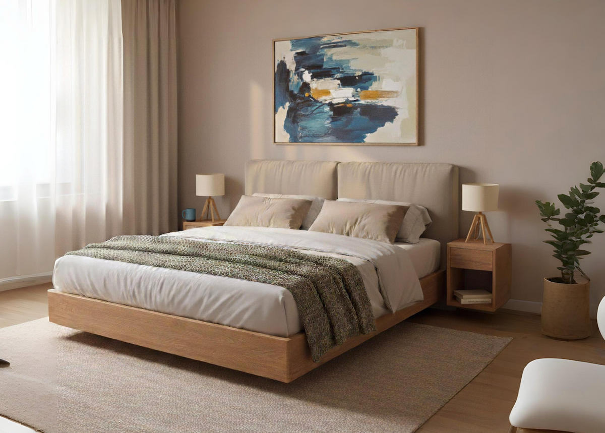 NACHTTISCH Hugo 2er Set, Eiche, 30/30/39 cm - Beige, Holz (30/39/30cm) - WOODEK