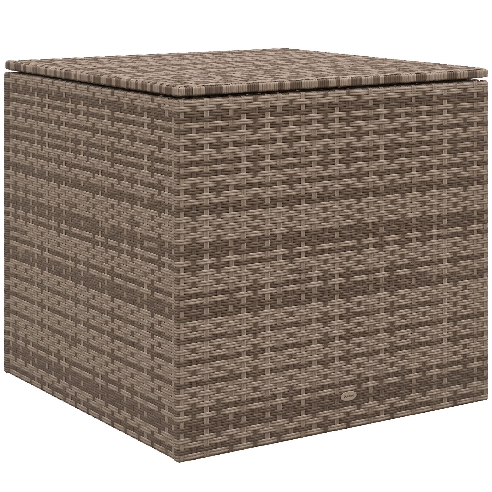 KISSENBOX DE-13596 mit Gasdruckfeder, PE-Rattan Natur - Sandfarben, Kunststoff/Metall (75/70/75cm) - ComfortXL
