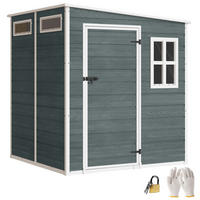 GARTENHAUS 2, 89 m², 3 Fenster, Belüftung, Boden, Schloss, Handschuhe 182 x 182 x 196 cm - Grau, Metall (182/196/182cm) - Vallsero