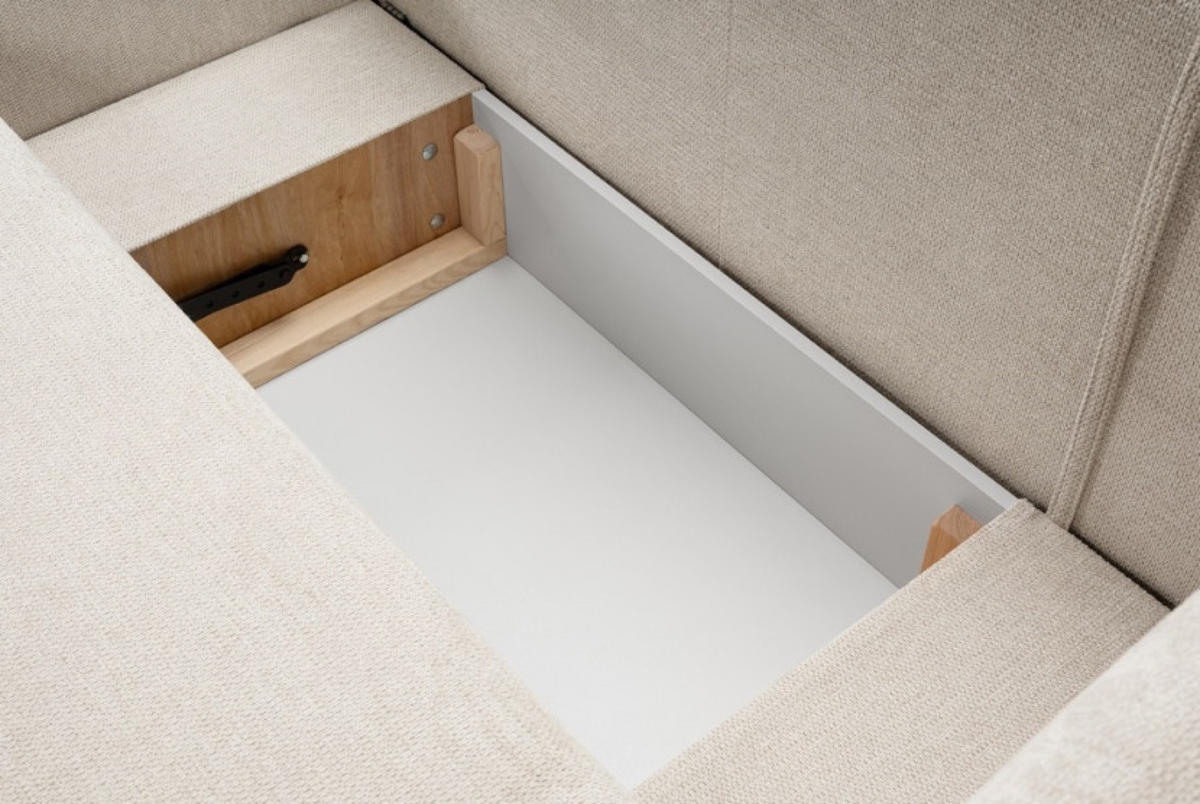 ECKSOFA Beige OLIVIO Ausziehbar Links - Beige, Naturmaterialien (248/174cm) - Sepro Meble