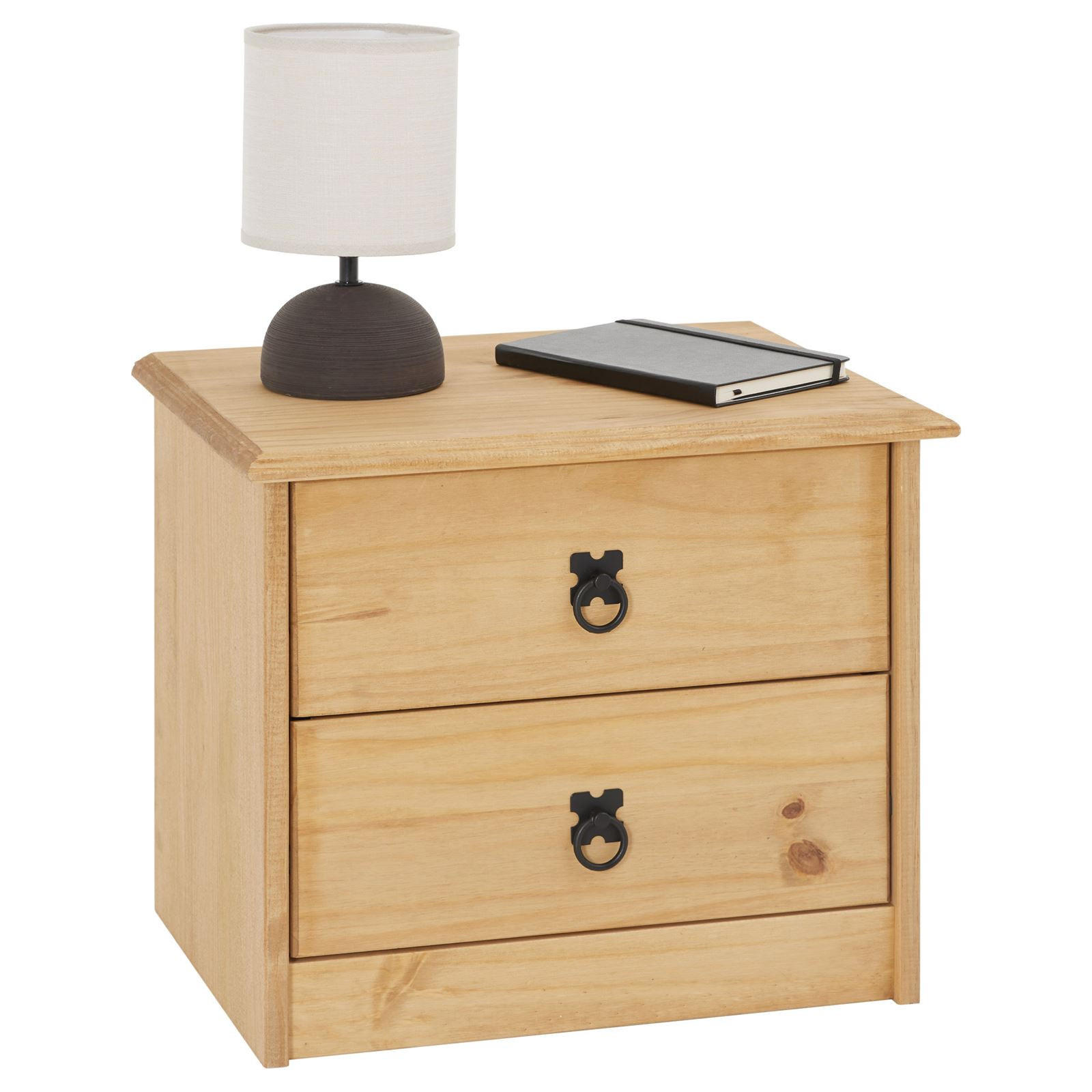NACHTKOMMODE BARRIO - Naturfarben, Holz (48/41/37cm) - CARO-Möbel