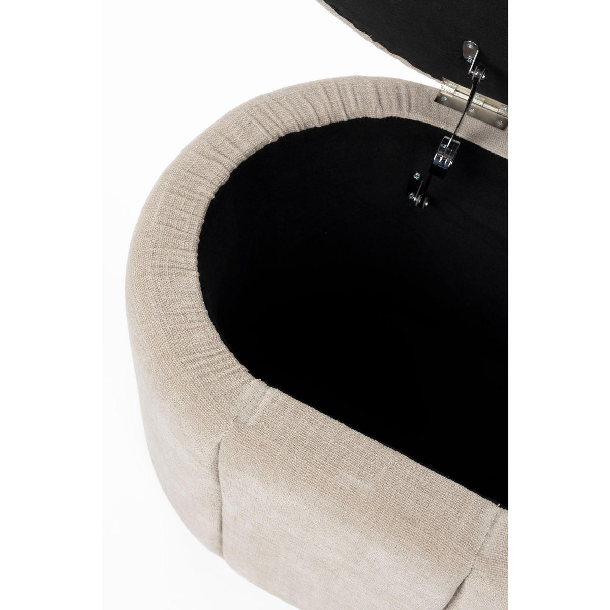 BANK Puffy mit Stauraum Beige M - Beige, Kunststoff (60/44/44cm) - Zuiver