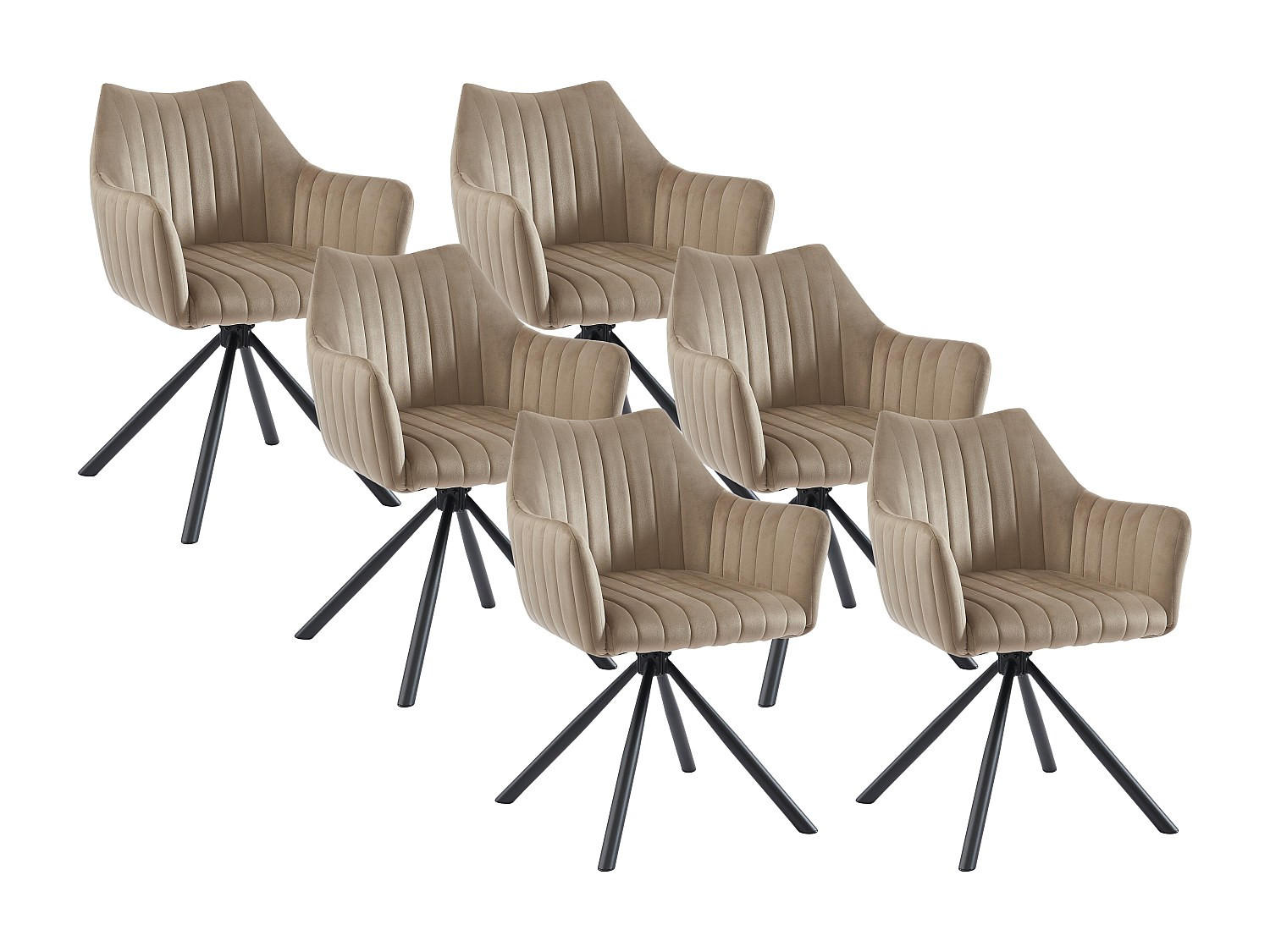 Vente-Unique Stuhl Beige 60x83.5x60 cm