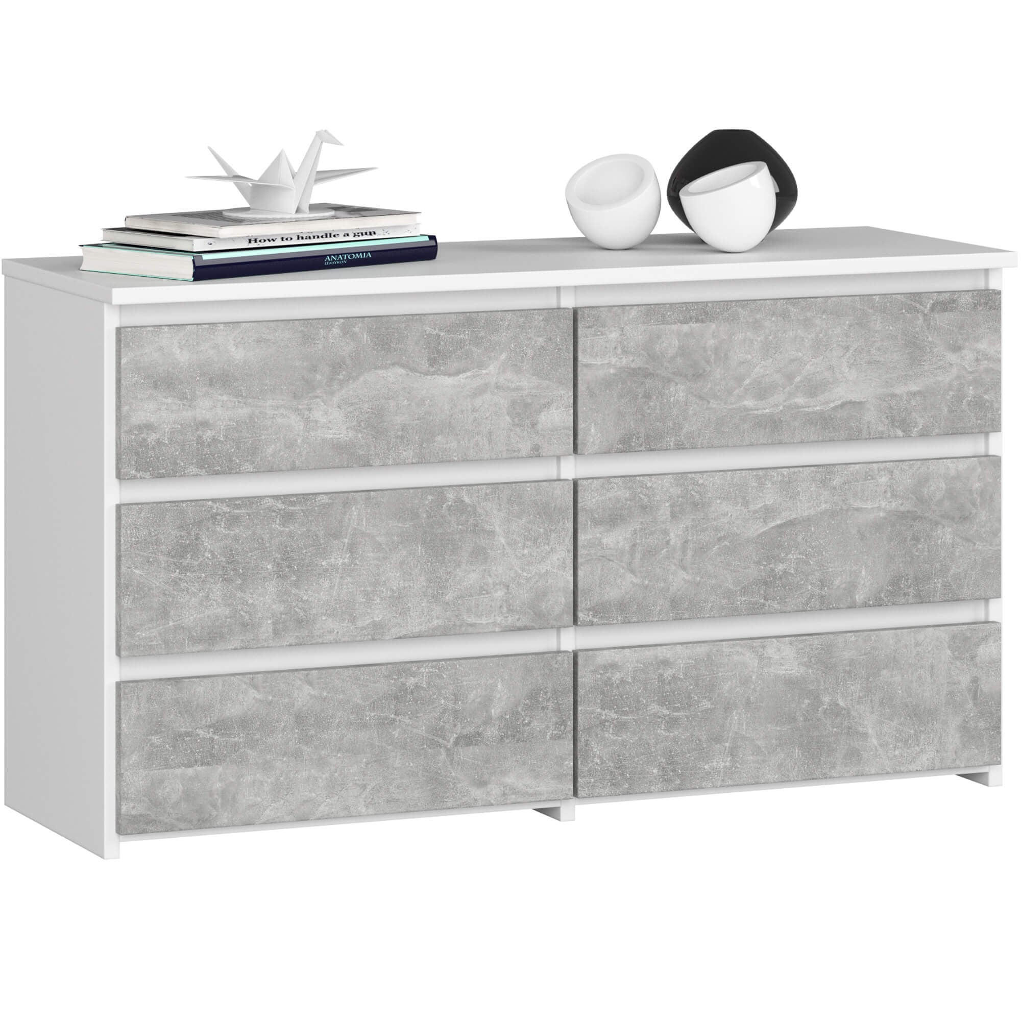 RAUMHIRSCH FURNITURE KOMODA Bílá, beton 57/100/35