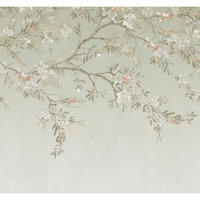 FOTOTAPETE Blossom Trail - Salbeigrün, Papier/Kunststoff (280/0.1cm) - Art for the Home