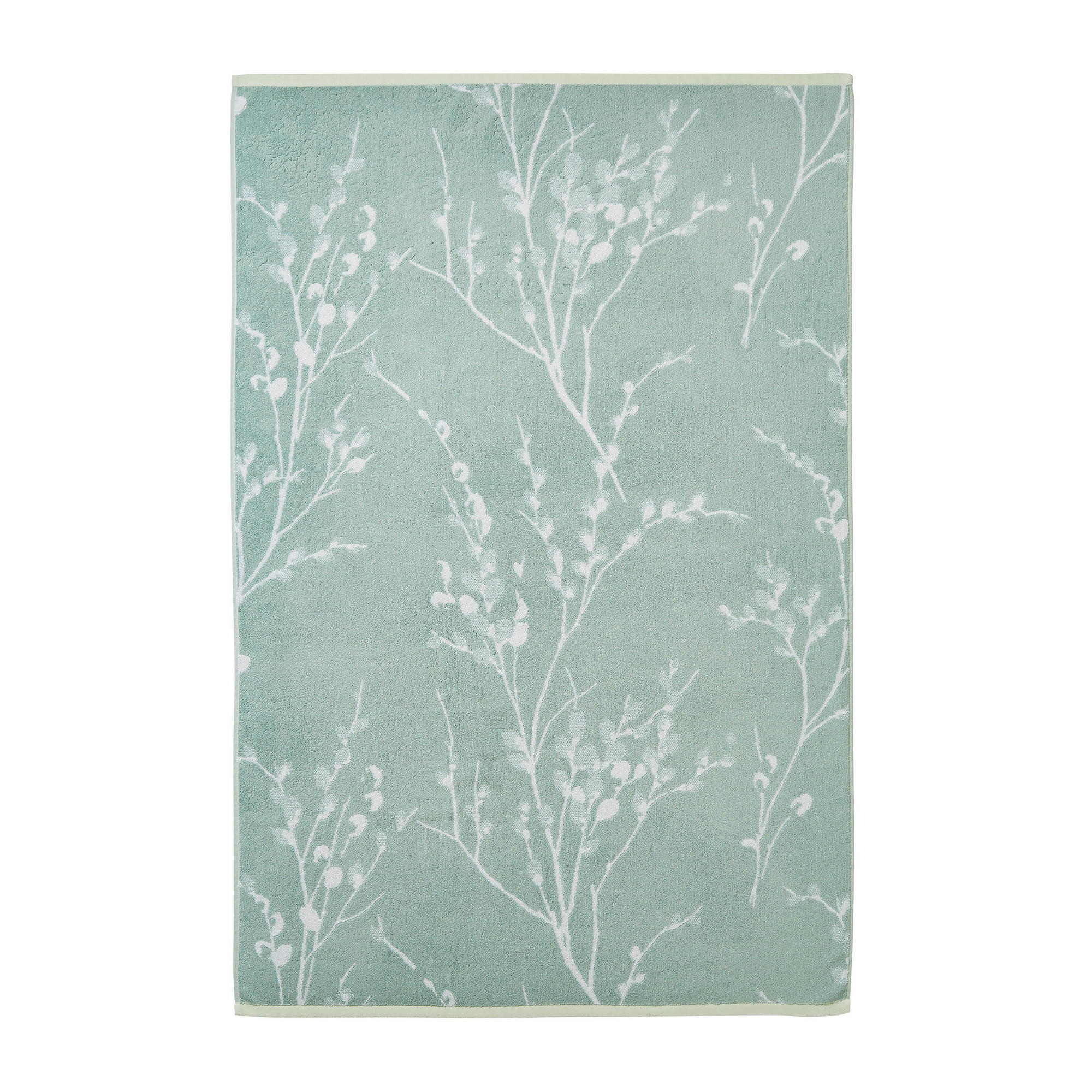 Laura Ashley Badetuch Grün, Weiß 100x150 cm