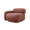 SOFAELEMENT Links Chenille Stoff Pink - Pink/Hellrosa, Holz/Textil (95/73/95cm) - Makamii