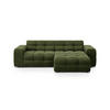 ECKSOFA rechts Kendal aus Samt armeegrün 4 Sitzplätze - Olivgrün, Textil (173/256cm) - Micadoni