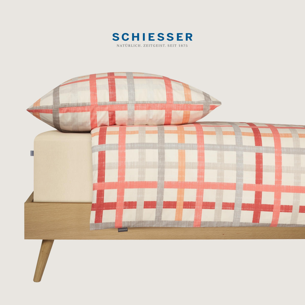 BETTWÄSCHESET Luiza - Renforcé - 2-teilig - 135 x 200 cm - Apricot - Dunkelrosa, Textil (135/200cm) - SCHIESSER