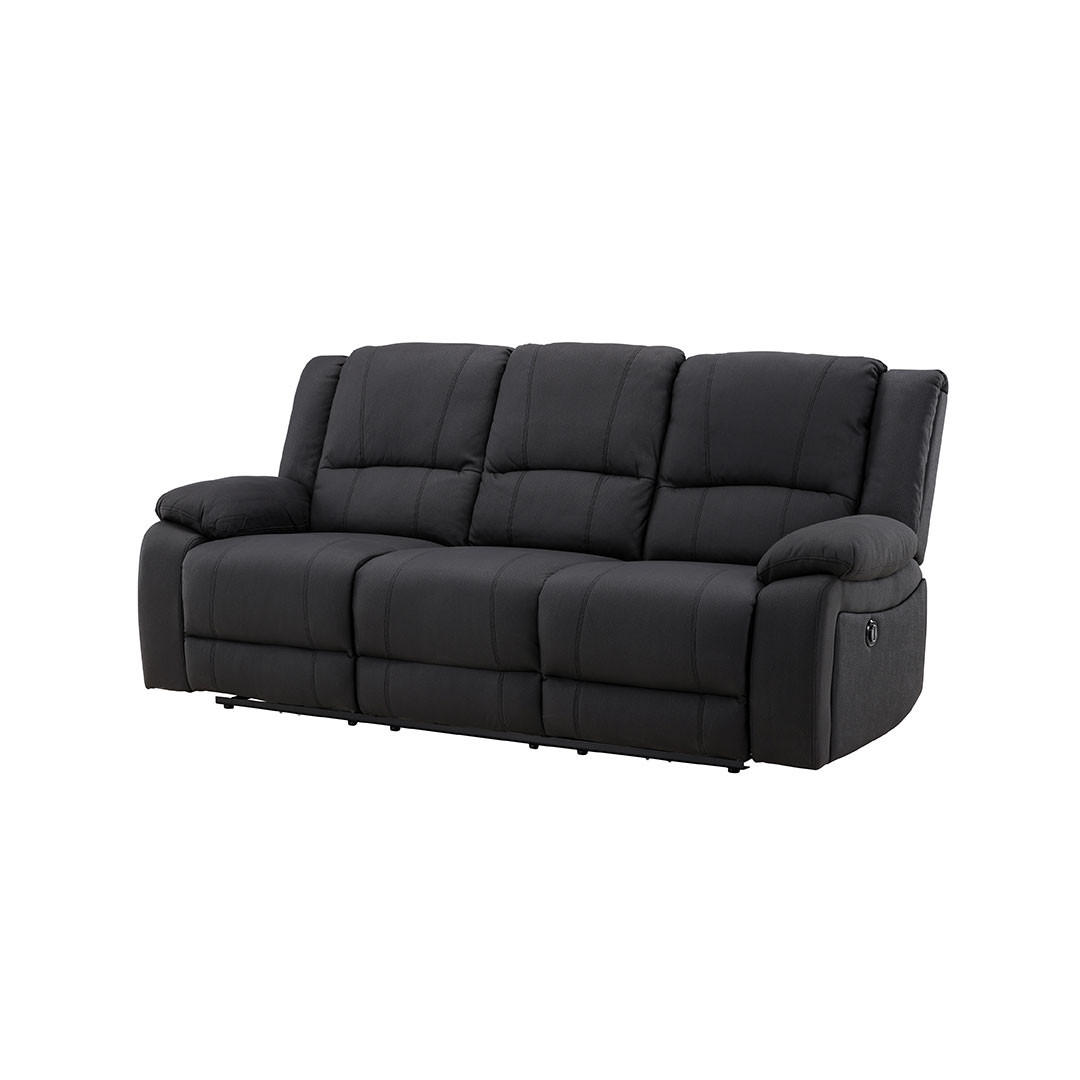 SOFA, Singapore, Schwarz, Kunstfell, 218 x 96 x 100 cm - Schwarz, Textil/Fell (218/100/96cm) - ebuy24