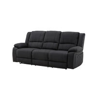 SOFA, Singapore, Schwarz, Kunstfell, 218 x 96 x 100 cm - Schwarz, Textil/Fell (218/100/96cm) - ebuy24