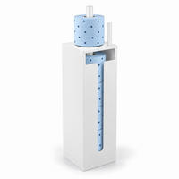 TOILETTENPAPIERHALTER Weiß MDF für 4 Rollen - Weiß, Holzwerkstoff (14/44/14cm) - Relaxdays