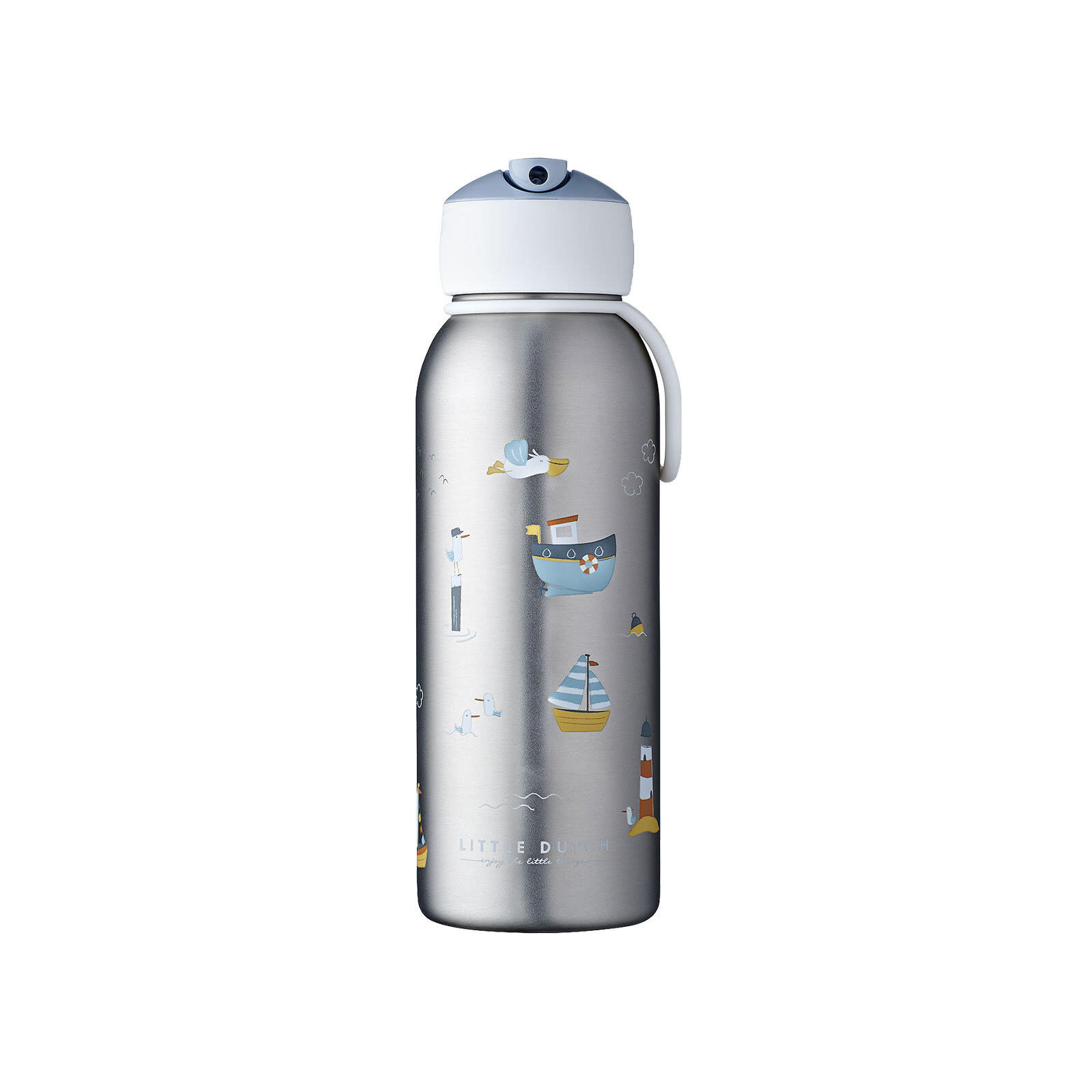 THERMOFLASCHE FLIP-UP Campus Sailors Bay 350 ml - Hellblau, Metall (0.35L) - Mepal