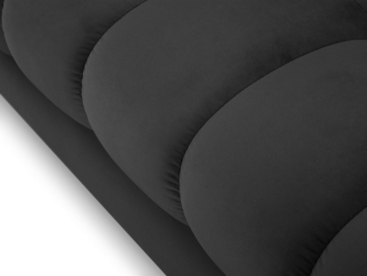 SOFA Mamaia aus Samt dunkelgrau 2 Sitzplätze - Dunkelgrau, Textil (92/75/152cm) - Micadoni
