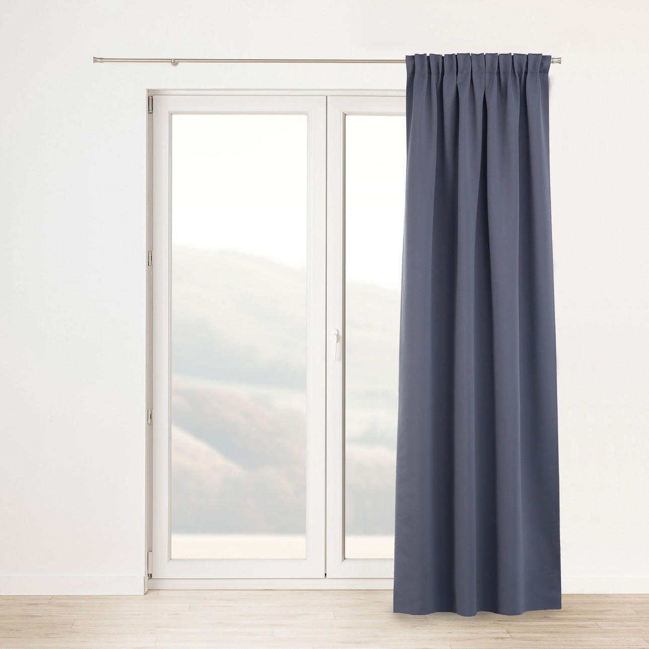 VERDUNKELUNGSVORHANG mit Schlaufenband 140x280 cm dunkelgrau - Dunkelgrau, Textil (140/280/1cm) - Dekoria