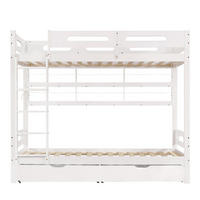 ETAGENBETT 90/200 cm Weiß - Ahornfarben/Weiß, Holz/Holzwerkstoff - Raumix