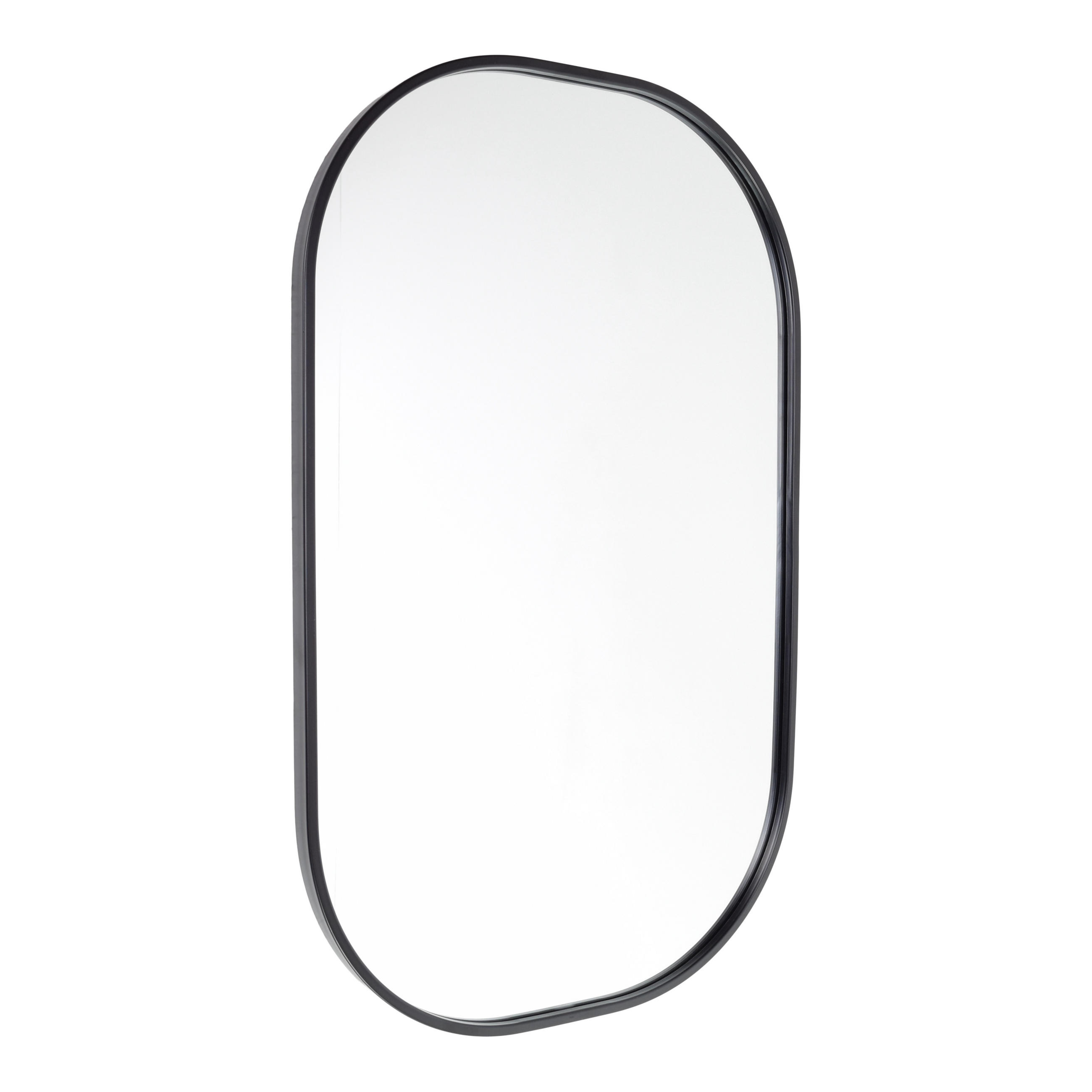 WANDSPIEGEL Boston Schwarz - Schwarz, Metall (50/80/4cm) - Fragix