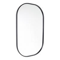 WANDSPIEGEL Boston Schwarz - Schwarz, Metall (50/80/4cm) - Fragix