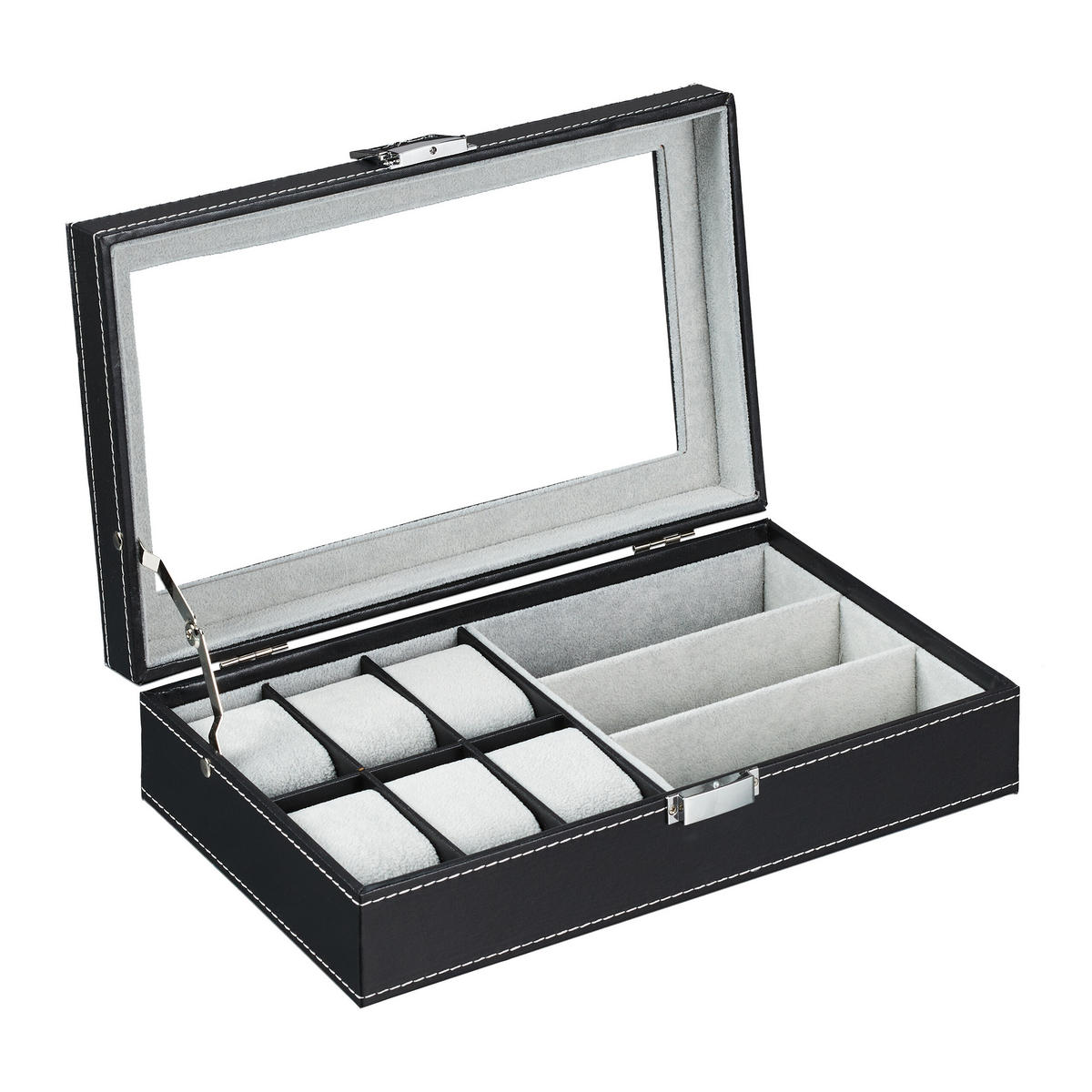 SCHMUCKAUFBEWAHRUNG - Multicolor, Holzwerkstoff/Kunststoff (33/9/20.5cm) - Relaxdays