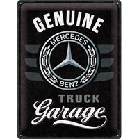BLECHSCHILD 30/40 cm Daimler TruckGarage - Multicolor, Metall (30/40/0.2cm) - Nostalgic-Art