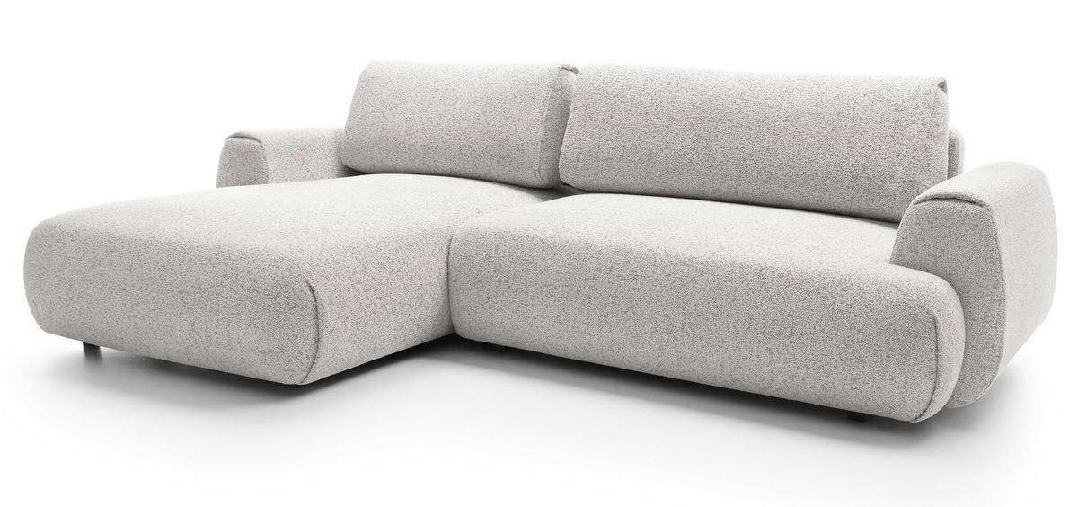 ECKSOFA mit Schlaffunktion 270 cm Ralto, Links, Hellgrau - Hellgrau, Holz (270/167cm) - Emporius