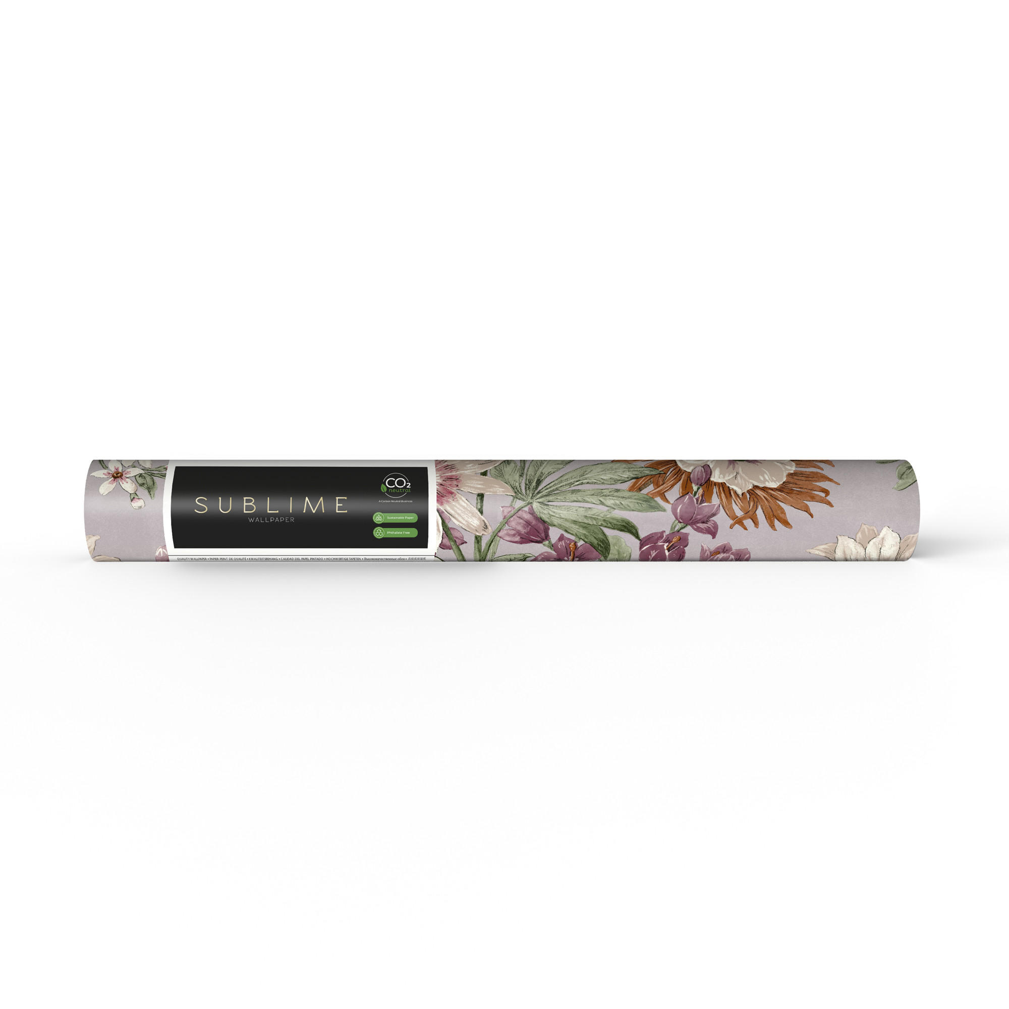 VLIESTAPETE - Elegante Blume Flieder - Lila, Papier/Kunststoff (52/1000cm) - Sublime