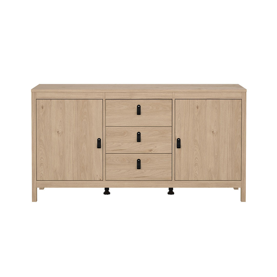 SIDEBOARD, Madrid, Eiche, Holzwerkstoff, 152 x 39 x 80 cm - Eichefarben, Holzwerkstoff (152/80/39cm) - ebuy24