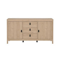 SIDEBOARD, Madrid, Eiche, Holzwerkstoff, 152 x 39 x 80 cm - Eichefarben, Holzwerkstoff (152/80/39cm) - ebuy24
