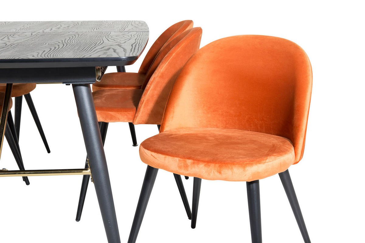 TISCHGRUPPE Orange - Orange, Holzwerkstoff (85/76/180cm) - ebuy24