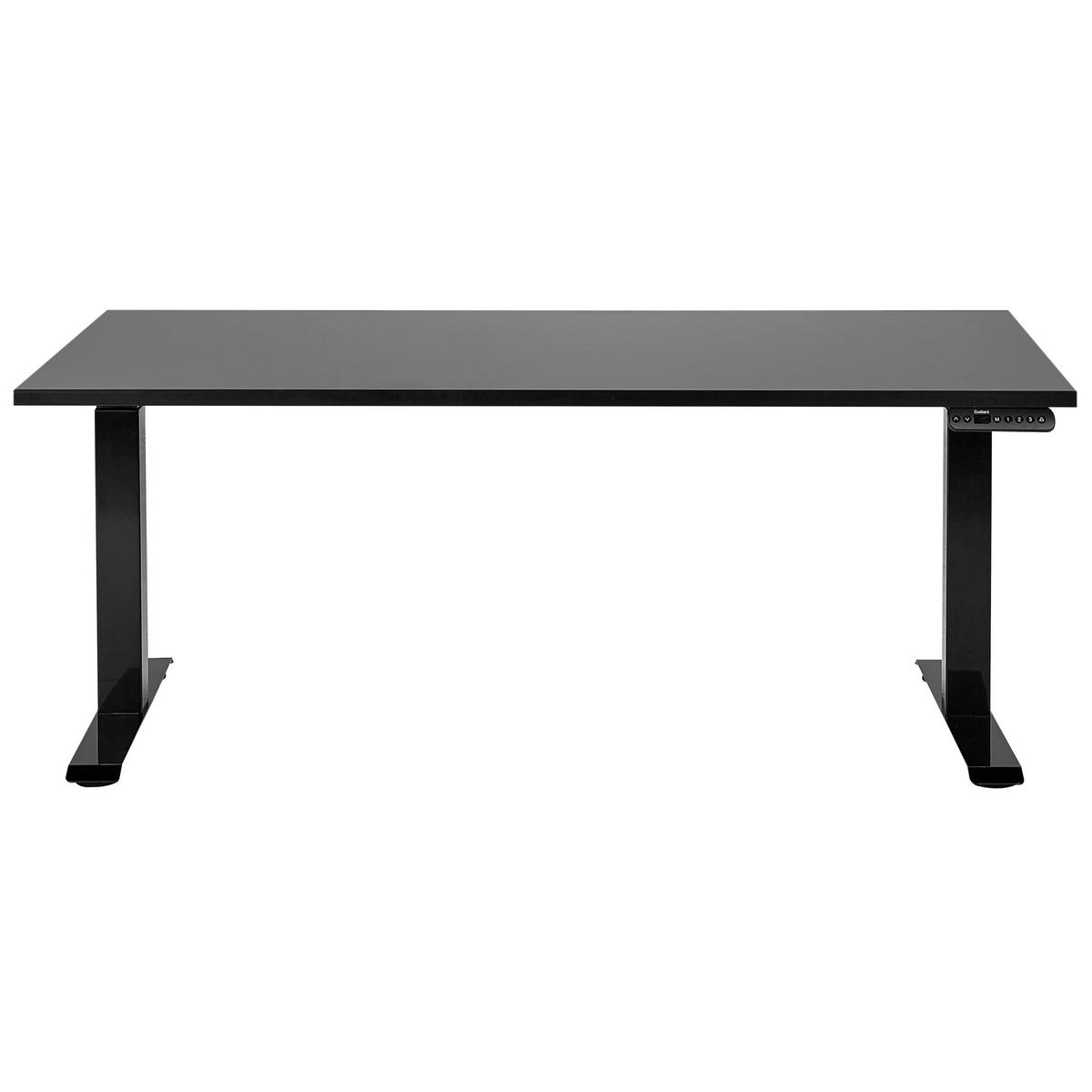 HÖHENVERSTELLBARER SCHREIBTISCH Elektrisch 160/72 cm Schwarz Destin III - Schwarz, Holzwerkstoff (72/160/63cm) - Beliani