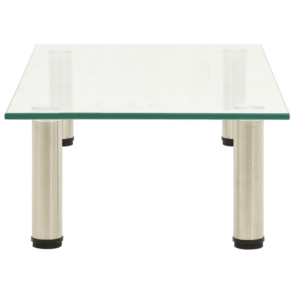 MONITORSTÄNDER 60/35/17 cm aus Hartglas in Transparent - Transparent, Glas (35/60/17cm) - vidaXL