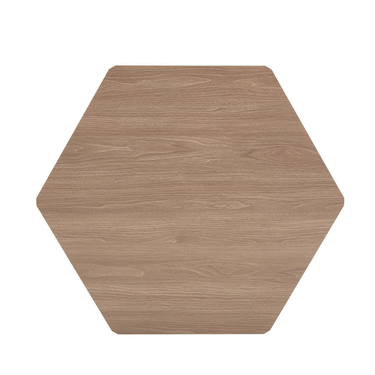 COUCHTISCH 69/79/40cm,Sechseckiger Tisch,Beistelltisch aus MDF,Braun - Braun, Holz (79/69.4/40cm) - LVHOM
