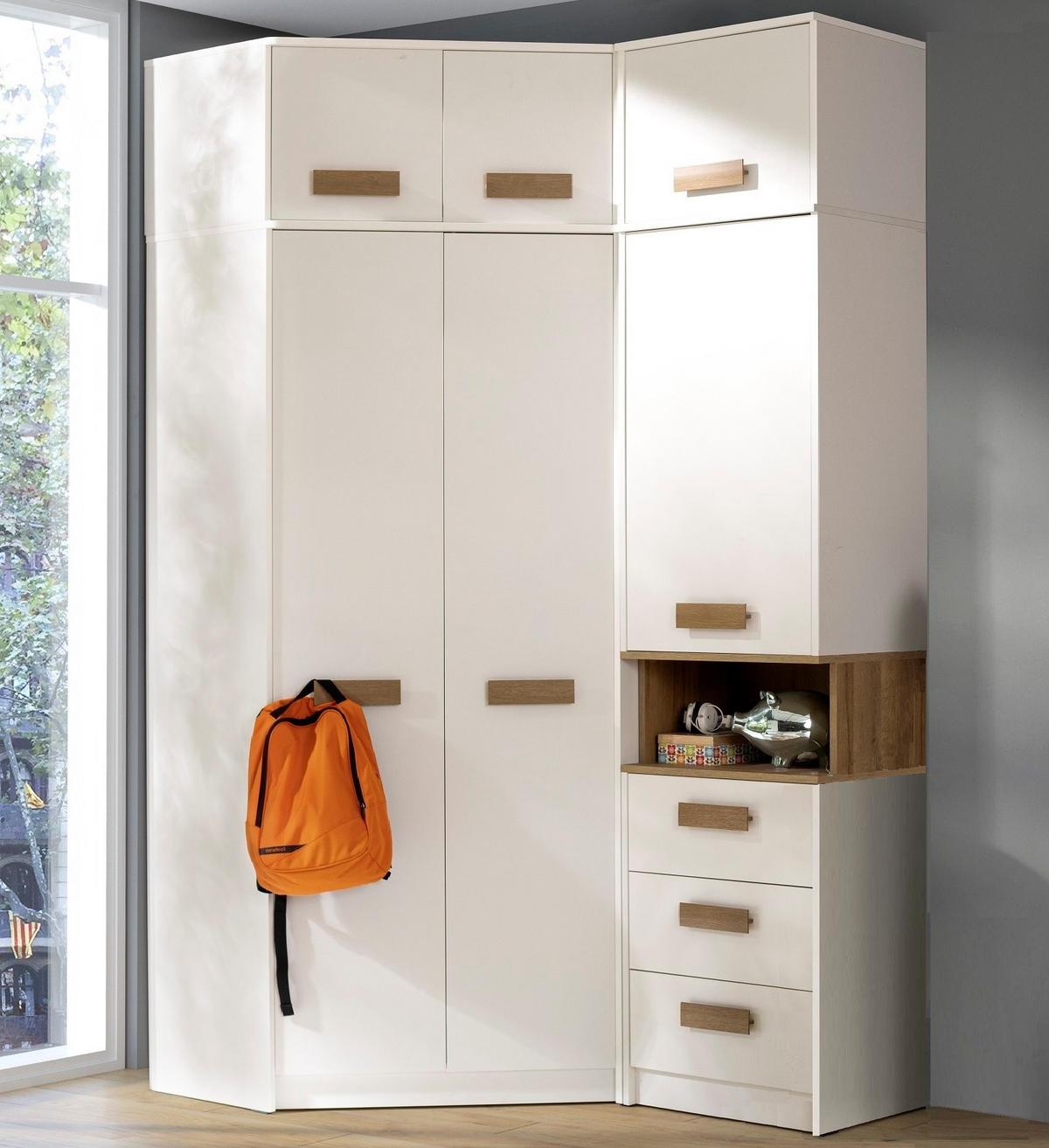 STANDREGAL BÜCHERREGAL G6+G14/B WEIß 52/235/40 - Weiß, Holzwerkstoff (52/235/40cm) - Marmex Möbel