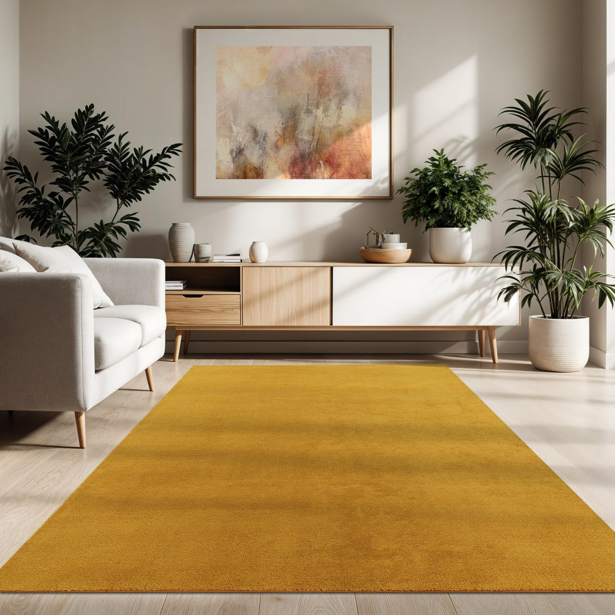 KURZFLORTEPPICH 240/340 cm Cadiz 630 - Gelb, Kunststoff (240/340cm) - Paco Home