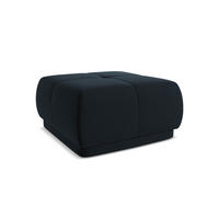 POUF Samt Stoff Blau - Blau/Schwarz, Kunststoff/Textil (60/35/60cm) - Makamii