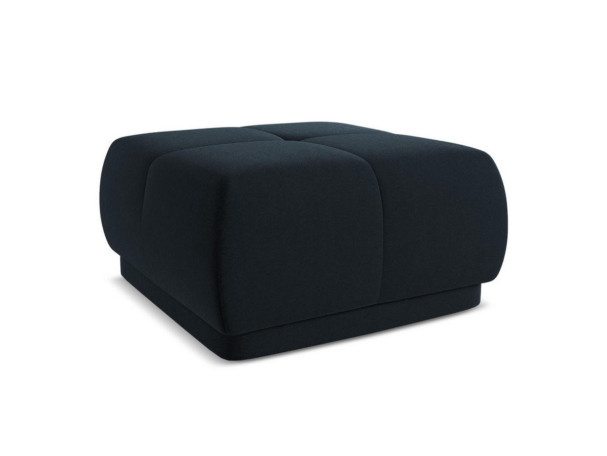 POUF Samt Stoff Blau - Blau/Schwarz, Kunststoff/Textil (60/35/60cm) - Makamii