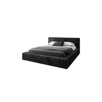 POLSTERBETT TILIA LUX 160x200 cm Tilia 100, 34 Holzlatten, Kopfteil 95 cm - Schwarz, Textil (160/200cm) - Lookway