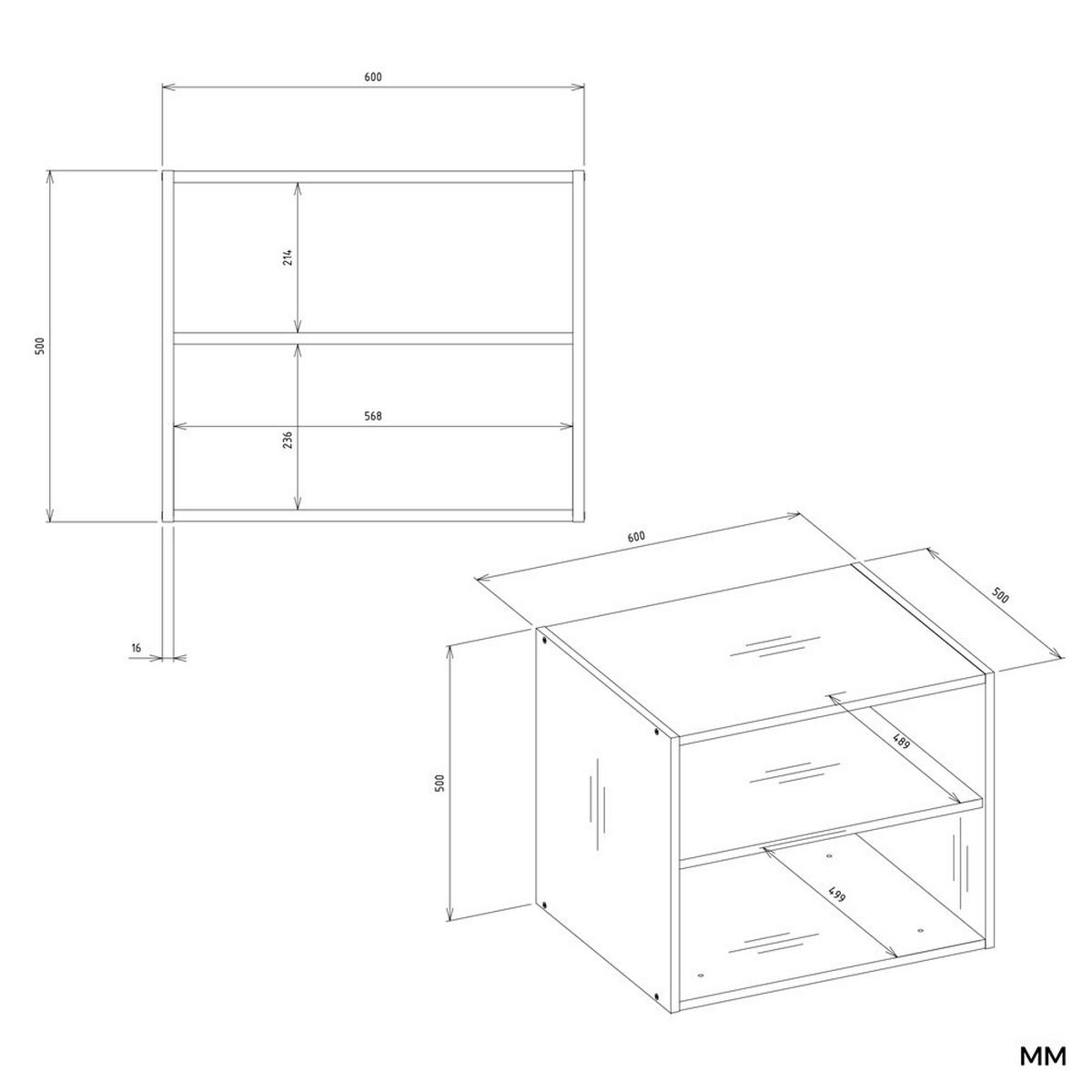 SKÅP Vitt 60/50/50 - Vit, Träbaserade material (60/50/50cm) - RAUMHIRSCH FURNITURE