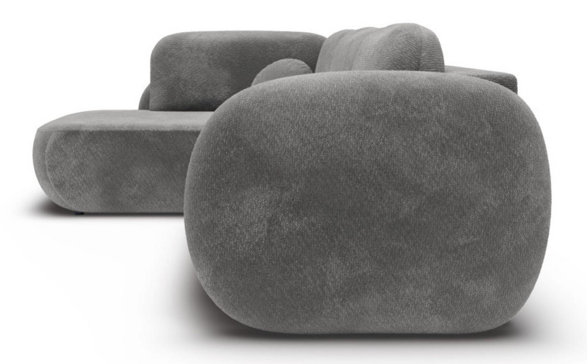 ECKSOFA Dunkelgrau OLIVIO II Ausziehbar Links - Dunkelgrau/Grau, Textil (289/190cm) - Sepro Meble