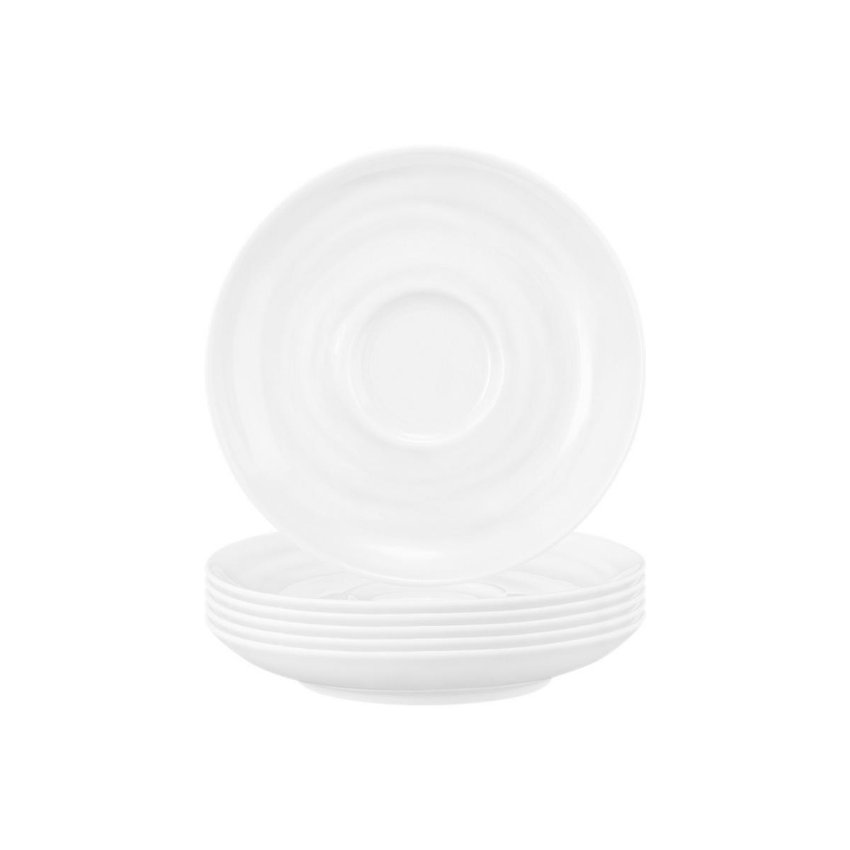 ESPRESSOUNTERTASSEN Terra Weiß ø 12 cm 6er Set - Weiß, Keramik (12cm) - Seltmann Weiden