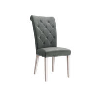 POLSTERSTUHL Christina, Holzfarbe: Weiß - Dunkelgrau/Weiß, Holz/Textil (47/103/68cm) - MIRJAN24