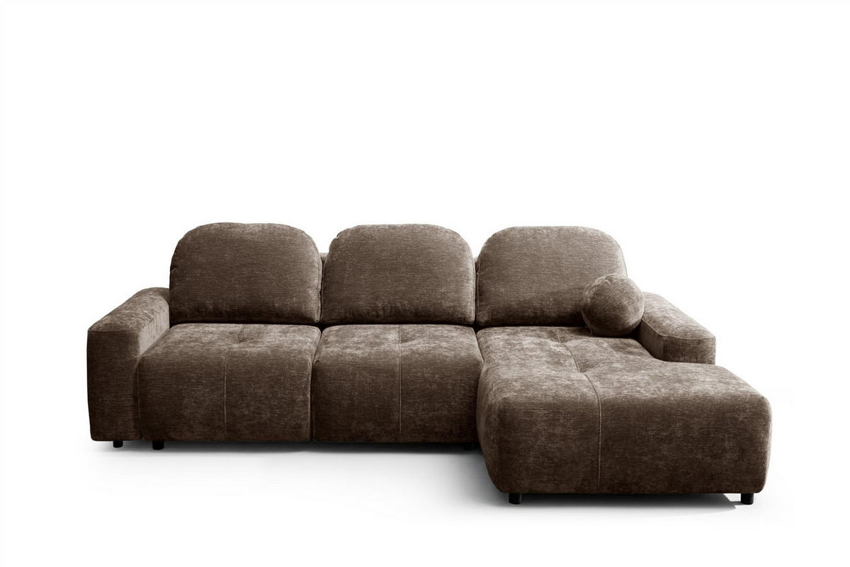 ECKSOFA Argos In Vibe - Braun, Holzwerkstoff/Textil (267/170cm) - Fun Möbel