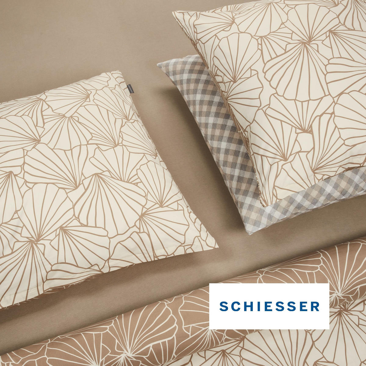 SPANNBETTLAKEN Flexi 95 % Baumwolle, 5 % Elasthan 180x200 cm Cappuccino - Cappuccino, Textil (180/200cm) - SCHIESSER
